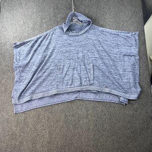 Athleta Blissful Poncho Hoodie Women's Small Blue Oversized Pullover